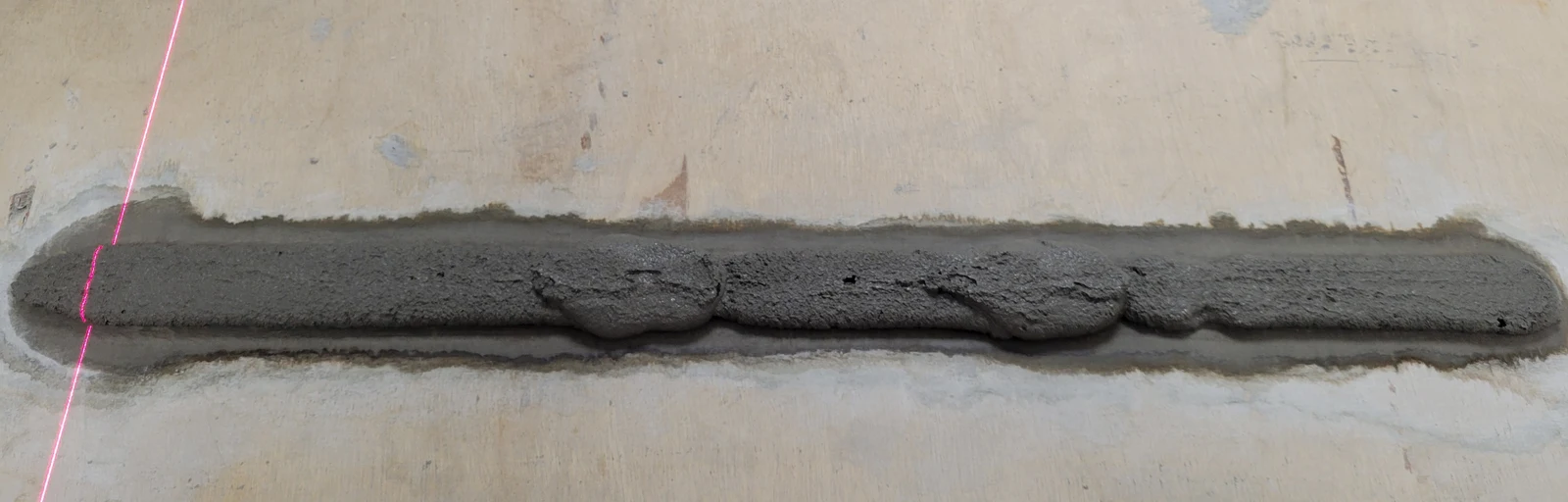 Double-gap mortar specimen after grey-box plus residual-informed repair